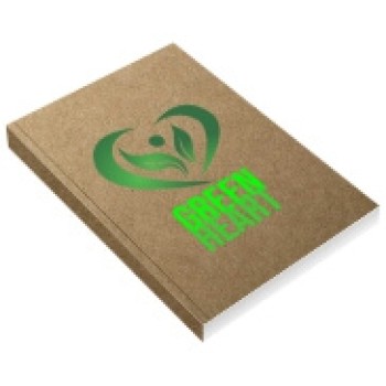 CADERNETA CAPA BROCHURA E COLA MIOLO PERSONALIZADO ABERTURA HORIZONTAL KRAFT 250G 48 FOLHAS Colorido frente - 2 un.
