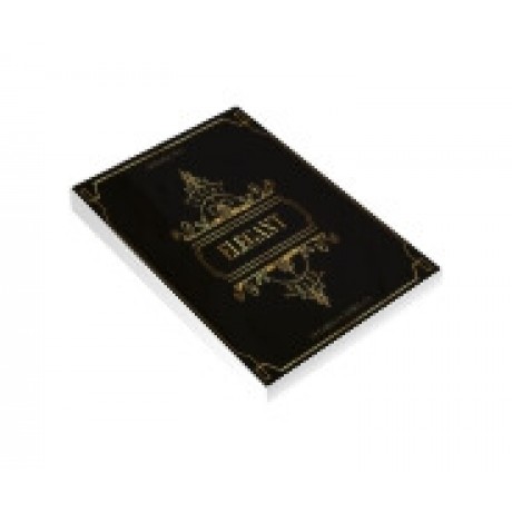 CADERNETA CAPA BROCHURA E COLA MIOLO PERSONALIZADO ABERTURA VERTICAL COUCHÊ 275G LAM FOSCA E HOTSTAMPING Colorido frente - 10 un.