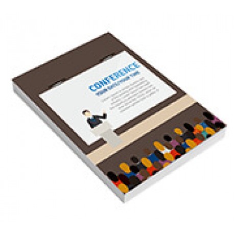 CADERNETA CAPA BROCHURA E COLA MIOLO PERSONALIZADO ABERTURA VERTICAL COUCHÊ 275G SEM VERNIZ Colorido frente - 100 un.