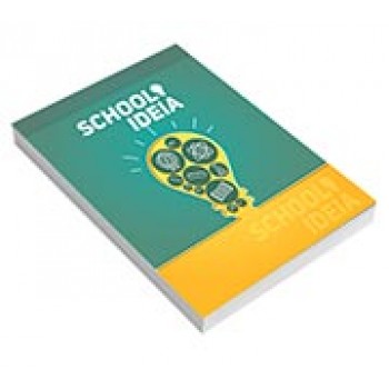 CADERNETA CAPA BROCHURA E COLA MIOLO PERSONALIZADO ABERTURA VERTICAL COUCHÊ 275G SEM VERNIZ Colorido frente - 50 un.