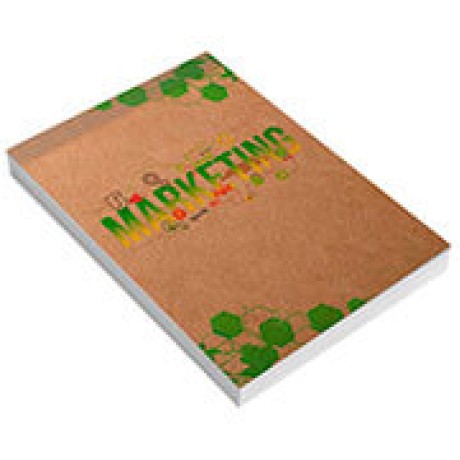 CADERNETA CAPA BROCHURA E COLA MIOLO PERSONALIZADO ABERTURA VERTICAL KRAFT 250G 48 FOLHAS Colorido frente - 20 un.