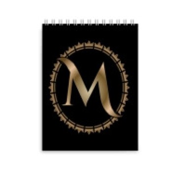 CADERNETA CAPA MALEÁVEL WIRE O MIOLO PERSONALIZADO ABERTURA VERTICAL COUCHÊ 275G LAM FOSCA E HOTSTAMPING Colorido frente - 4 un.