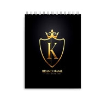 CADERNETA CAPA MALEÁVEL WIRE O MIOLO PERSONALIZADO ABERTURA VERTICAL COUCHÊ 275G LAM FOSCA E HOTSTAMPING Colorido frente - 8 un.