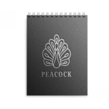 CADERNETA CAPA MALEÁVEL WIRE O MIOLO PERSONALIZADO ABERTURA VERTICAL COUCHÊ 275G LAM FOSCA E HOTSTAMPING Colorido frente - 50 un.