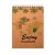 CADERNETA CAPA MALEÁVEL WIRE O MIOLO PERSONALIZADO ABERTURA VERTICAL KRAFT 250G 48 FOLHAS