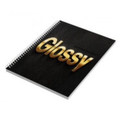 CADERNO IMPRESSÃO DIGITAL MIOLO PADRÃO LAM FOSCA E HOTSTAMPING 300X210MM 200 FOLHAS Colorido frente - 5 un.