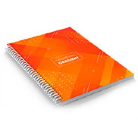 CADERNO IMPRESSÃO DIGITAL MIOLO PADRÃO SEM VERNIZ 150X210MM 100 FOLHAS Colorido frente - 5 un.