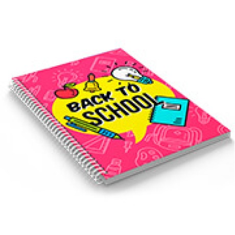 CADERNO IMPRESSÃO DIGITAL MIOLO PADRÃO SEM VERNIZ 150X210MM 200 FOLHAS Colorido frente - 50 un.