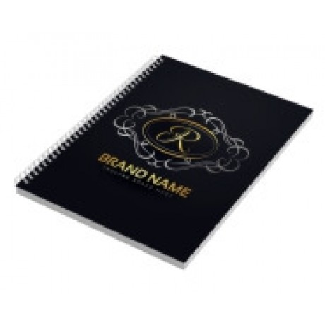 CADERNO IMPRESSÃO DIGITAL MIOLO PERSONALIZADO LAM FOSCA E HOTSTAMPING 150X210MM 100 FOLHAS Colorido frente - 25 un.