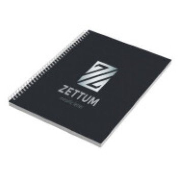 CADERNO IMPRESSÃO DIGITAL MIOLO PERSONALIZADO LAM FOSCA E HOTSTAMPING 150X210MM 200 FOLHAS Colorido frente - 50 un.