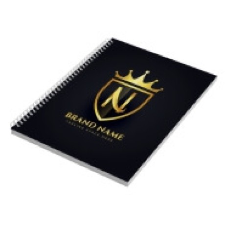 CADERNO IMPRESSÃO DIGITAL MIOLO PERSONALIZADO LAM FOSCA E HOTSTAMPING 300X210MM 100 FOLHAS