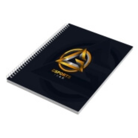 CADERNO IMPRESSÃO DIGITAL MIOLO PERSONALIZADO LAM FOSCA E HOTSTAMPING 300X210MM 200 FOLHAS Colorido frente - 25 un.