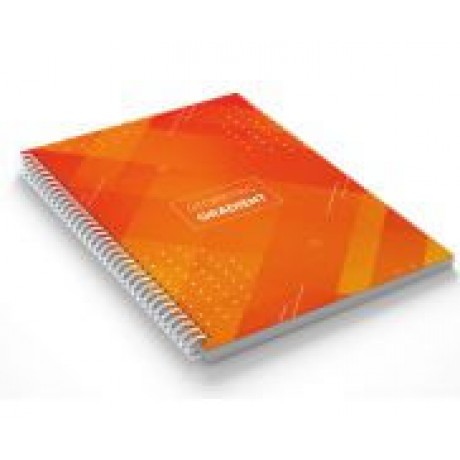 CADERNO IMPRESSÃO DIGITAL MIOLO PERSONALIZADO SEM VERNIZ 150X210MM 100 FOLHAS Colorido frente - 5 un.