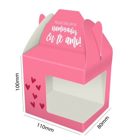 CAIXAS E EMBALAGENS CAIXAS PERSONALIZADAS CAIXA COM JANELA PARA CANECA RECICLATO 240G SEM VERNIZ Colorido frente - 10 un.