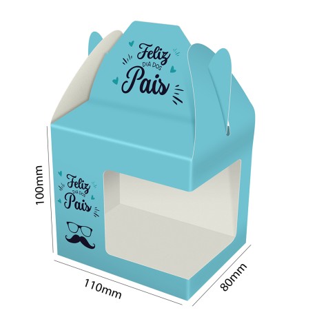 CAIXAS E EMBALAGENS CAIXAS PERSONALIZADAS CAIXA COM JANELA PARA CANECA RECICLATO 240G SEM VERNIZ Colorido frente - 1 un.