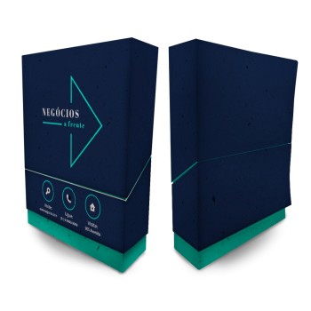 CAIXAS E EMBALAGENS CAIXAS PERSONALIZADAS CAIXA DE BLOCO DE ANOTAÇÃO RECICLATO 250G Colorido frente - 250 un.