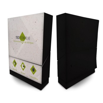 CAIXAS E EMBALAGENS CAIXAS PERSONALIZADAS CAIXA DE BLOCO DE ANOTAÇÃO RECICLATO 250G Colorido frente - 100 un.