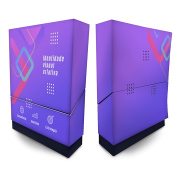 CAIXAS E EMBALAGENS CAIXAS PERSONALIZADAS CAIXA PARA ETIQUETA COUCHE 300G VERNIZ UV TOTAL FRENTE Colorido frente - 100 un.