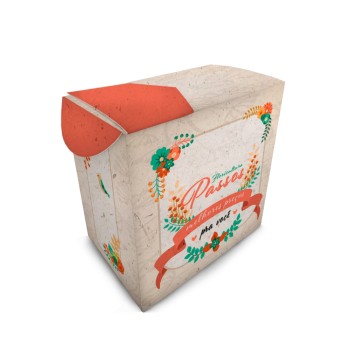 CAIXAS E EMBALAGENS CAIXAS PERSONALIZADAS CAIXA PARA ETIQUETA RECICLATO 250G SEM VERNIZ Colorido frente - 25 un.