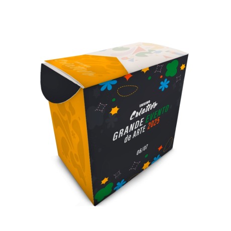 CAIXAS E EMBALAGENS CAIXAS PERSONALIZADAS CAIXA PARA ETIQUETA SUPREMO 255G VERNIZ UV TOTAL FRENTE Colorido frente - 50 un.