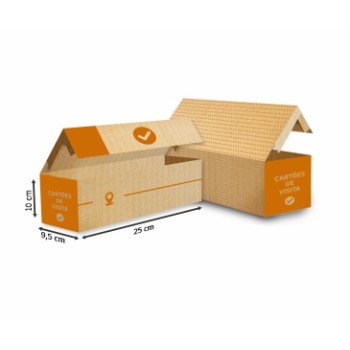 CAIXAS E EMBALAGENS CAIXAS PERSONALIZADAS CAIXAS PARA CARTÃO PAPELÃO ONDULADO 340G PERSONALIZADA PARA 1000 CARTÕES Preto e branco frente - 250 un.