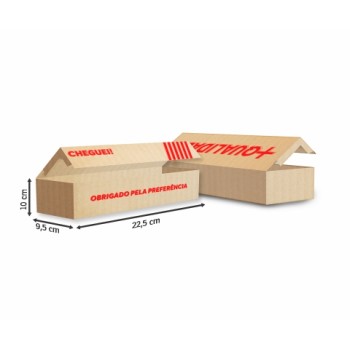CAIXAS E EMBALAGENS CAIXAS PERSONALIZADAS CAIXAS PARA CARTÃO PAPELÃO ONDULADO 340G PERSONALIZADA PARA 500 CARTÕES Preto e branco frente - 1000 un.