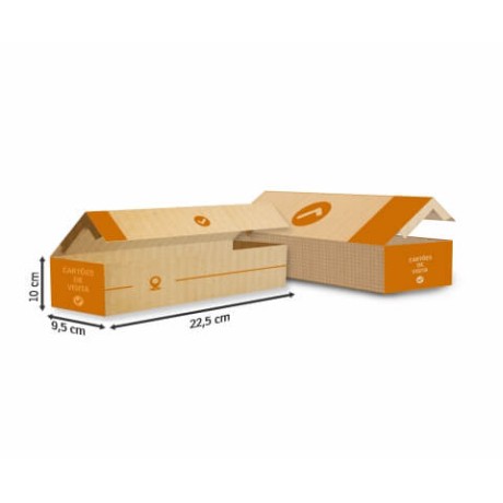 CAIXAS E EMBALAGENS CAIXAS PERSONALIZADAS CAIXAS PARA CARTÃO PAPELÃO ONDULADO 340G PERSONALIZADA PARA 500 CARTÕES Preto e branco frente - 50 un.