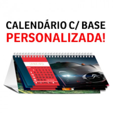 CALENDÁRIOS E FOLHINHAS 2023 CALENDÁRIO DE MESA WIRE O COM 12 PÁG E BASE PERSONALIZADA COUCHÊ 275G Colorido frente e verso - 24 un.