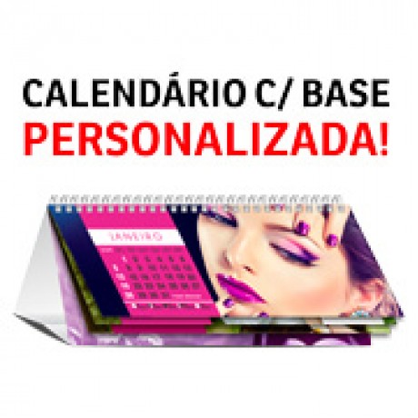 CALENDÁRIOS E FOLHINHAS 2023 CALENDÁRIO DE MESA WIRE O COM 12 PÁG E BASE PERSONALIZADA COUCHÊ 275G Colorido frente e verso - 12 un.