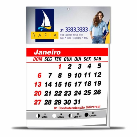 CALENDÁRIOS 2024 CABEÇALHO COM MIOLO COUCHÊ 250G VERNIZ UV TOTAL FRENTE 147X90MM