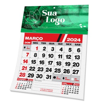 CALENDÁRIOS 2024 CABEÇALHO COM MIOLO SUPREMO 250G SEM VERNIZ 196X90MM