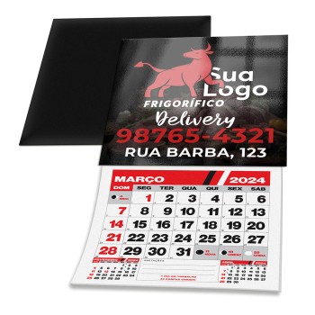 CALENDARIOS 2026 IMAS DE GELADEIRA CORTE RETO COUCHE 250G VERNIZ UV TOTAL FR 50X45MM Colorido frente - 500 un.
