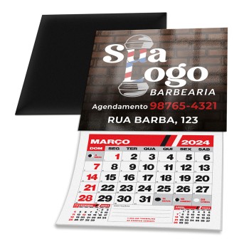 CALENDARIOS 2026 IMAS DE GELADEIRA CORTE RETO COUCHE 275G SEM VERNIZ 50X45MM Colorido frente - 270 un.