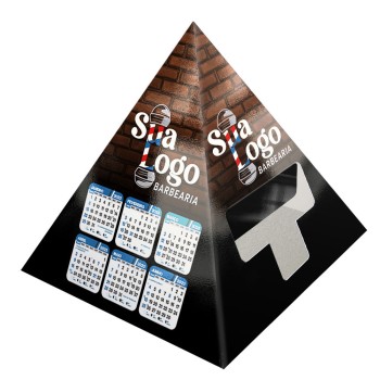 CALENDÁRIOS E FOLHINHAS 2023 CALENDÁRIO DE MESA PORTA CARTÕES PIRÂMIDE SUPREMO 250G SEM VERNIZ