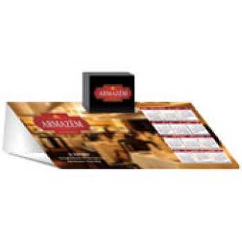 CALENDÁRIOS E FOLHINHAS 2023 CALENDÁRIO DE MESA PORTA CARTÕES SIMPLES COUCHÊ 250G VERNIZ UV TOTAL FRENTE Colorido frente - 2000 un.