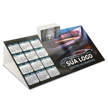 CALENDÁRIOS E FOLHINHAS 2023 CALENDÁRIO DE MESA PORTA CARTÕES SIMPLES SUPREMO 250G SEM VERNIZ Colorido frente - 100 un.