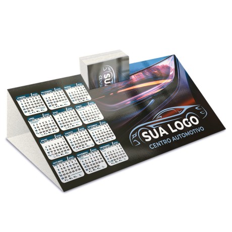 CALENDÁRIOS E FOLHINHAS 2023 CALENDÁRIO DE MESA PORTA CARTÕES SIMPLES SUPREMO 250G SEM VERNIZ Colorido frente - 100 un.