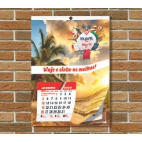 CALENDÁRIOS E FOLHINHAS 2023 CALENDÁRIO DE PAREDE SIMPLES COM FURO CENTRAL 12 PÁGINAS Colorido frente - 1 un.
