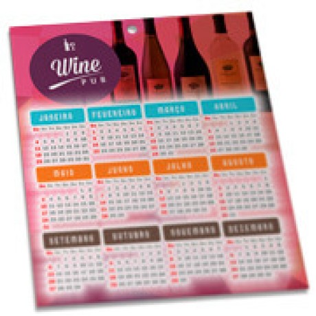 CALENDÁRIOS E FOLHINHAS 2023 FOLHINHA DE PAREDE SUPREMO 250G VERNIZ TOTAL FRENTE 270X343MM