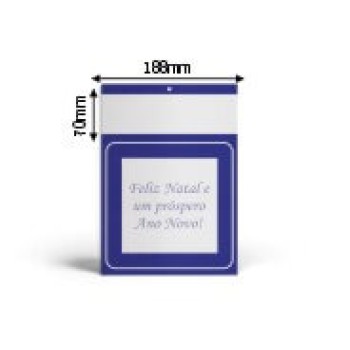 CALENDÁRIOS E FOLHINHAS 2024 BASE PADRÃO MINI COMERCIAL DUPLEX 250G MINI COMERCIAL AZUL Preto e branco frente - 100 un.