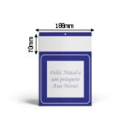 CALENDÁRIOS E FOLHINHAS 2024 BASE PADRÃO MINI COMERCIAL DUPLEX 250G MINI COMERCIAL AZUL Preto e branco frente - 100 un.