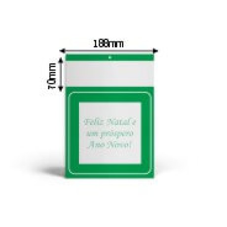 CALENDÁRIOS E FOLHINHAS 2024 BASE PADRÃO MINI COMERCIAL DUPLEX 250G MINI COMERCIAL VERDE Preto e branco frente - 100 un.