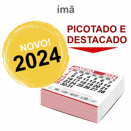 CALENDÁRIOS E FOLHINHAS 2024 BLOCOS DE CALENDÁRIO 2024 PARA IMÃ 50X50MM
