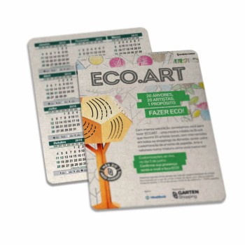 CALENDÁRIOS E FOLHINHAS 2024 CALENDÁRIO DE BOLSO RECICLATO 250G SEM VERNIZ Colorido frente e verso - 252 un.