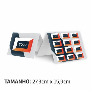 CALENDÁRIOS E FOLHINHAS 2024 CALENDÁRIO DE MESA BÁSICO PVC 0,50MM PVC PREMIUM 0,50MM Colorido frente - 2 un.