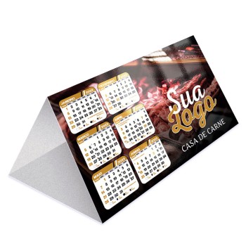 CALENDÁRIOS E FOLHINHAS 2024 CALENDÁRIO DE MESA BÁSICO SUPREMO 250G SEM VERNIZ Colorido frente - 250 un.