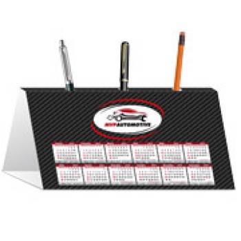 CALENDÁRIO DE MESA PORTA CANETAS HORIZONTAL COUCHÊ 275G SEM VERNIZ Colorido frente - 25 un.