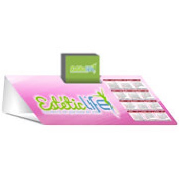 CALENDÁRIOS E FOLHINHAS 2024 CALENDÁRIO DE MESA PORTA CARTÕES SIMPLES COUCHÊ 300G SEM VERNIZ Colorido frente - 250 un.