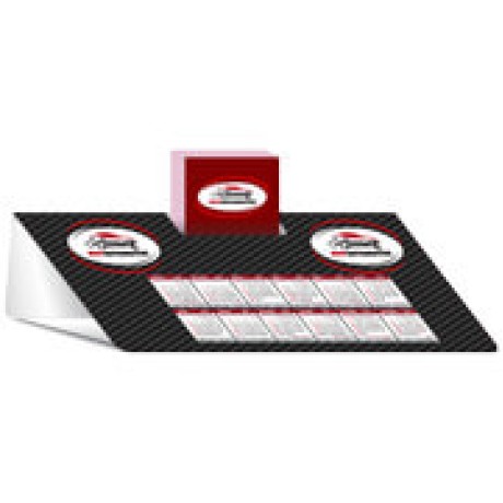 CALENDÁRIOS E FOLHINHAS 2024 CALENDÁRIO DE MESA PORTA CARTÕES SIMPLES COUCHÊ 300G SEM VERNIZ Colorido frente - 25 un.