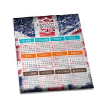 CALENDÁRIOS E FOLHINHAS 2024 FOLHINHA DE PAREDE COUCHÊ 300G SEM VERNIZ 196X270MM Colorido frente - 100 un.
